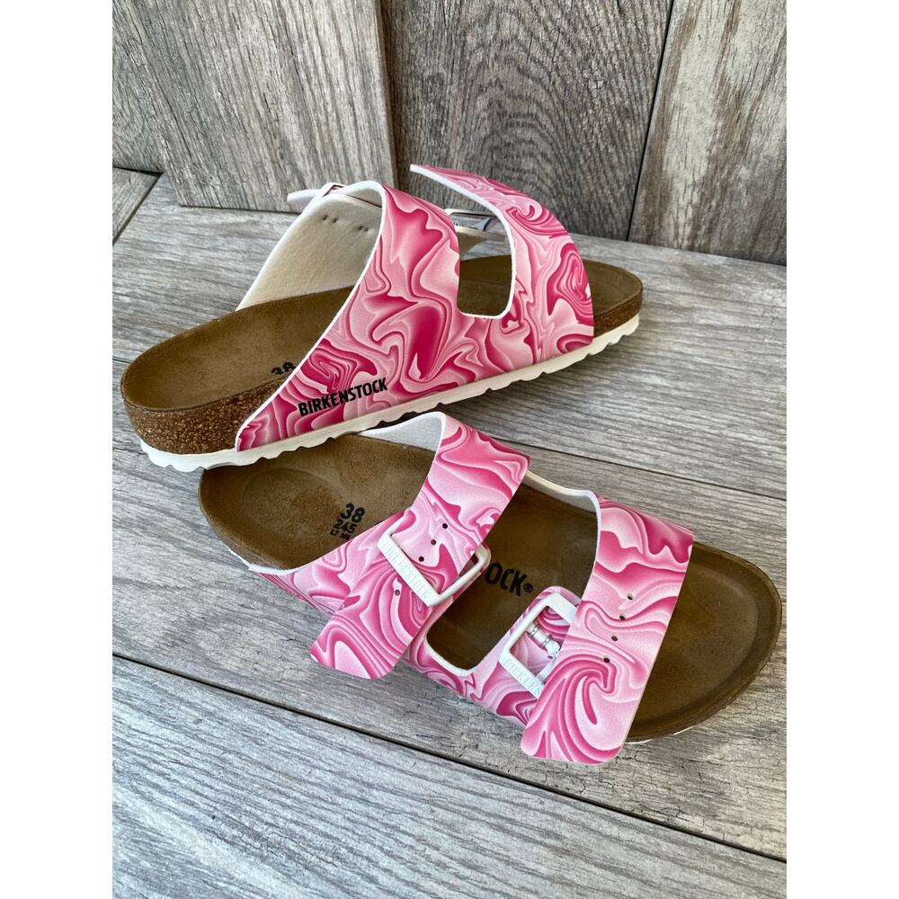 Birkenstock Arizona Sandals | Pink Swirl | Women’s 7-7.5 EU 38